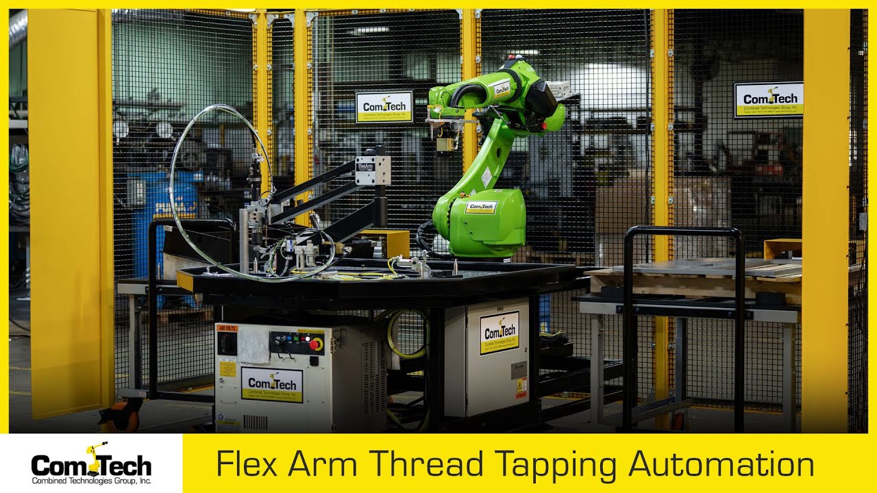 Flex Arm Thread Tapping Automation - Machining - ComTech Group - YouTube
