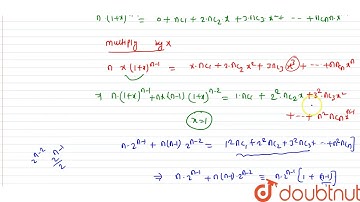If n is a positive integer such that `(1+x)^n=^nC_0+^nC_1+^nC_2x^2+…….+^nC_nx^n, for epsilonR`.