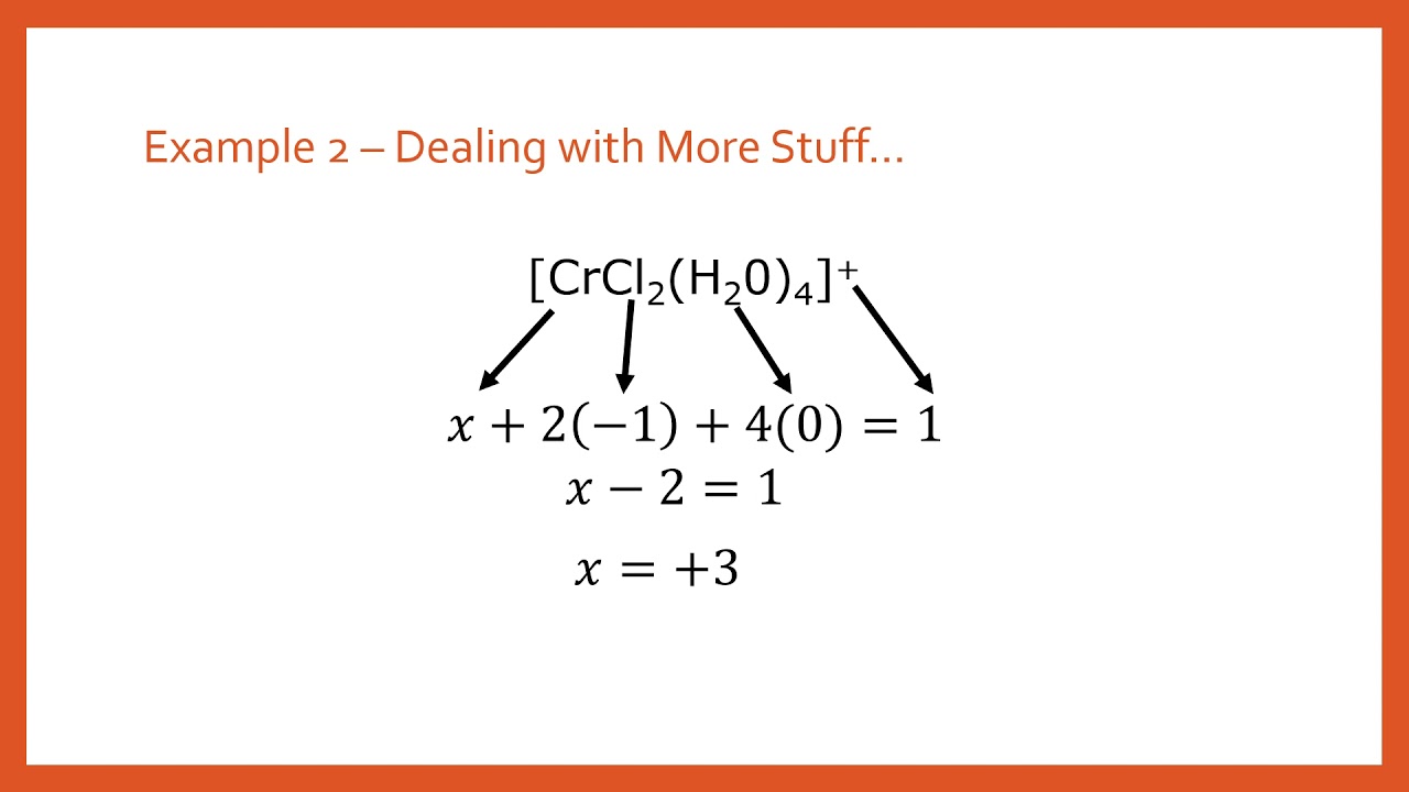 How To Calculate The Oxidation State Of Transition Metals In 