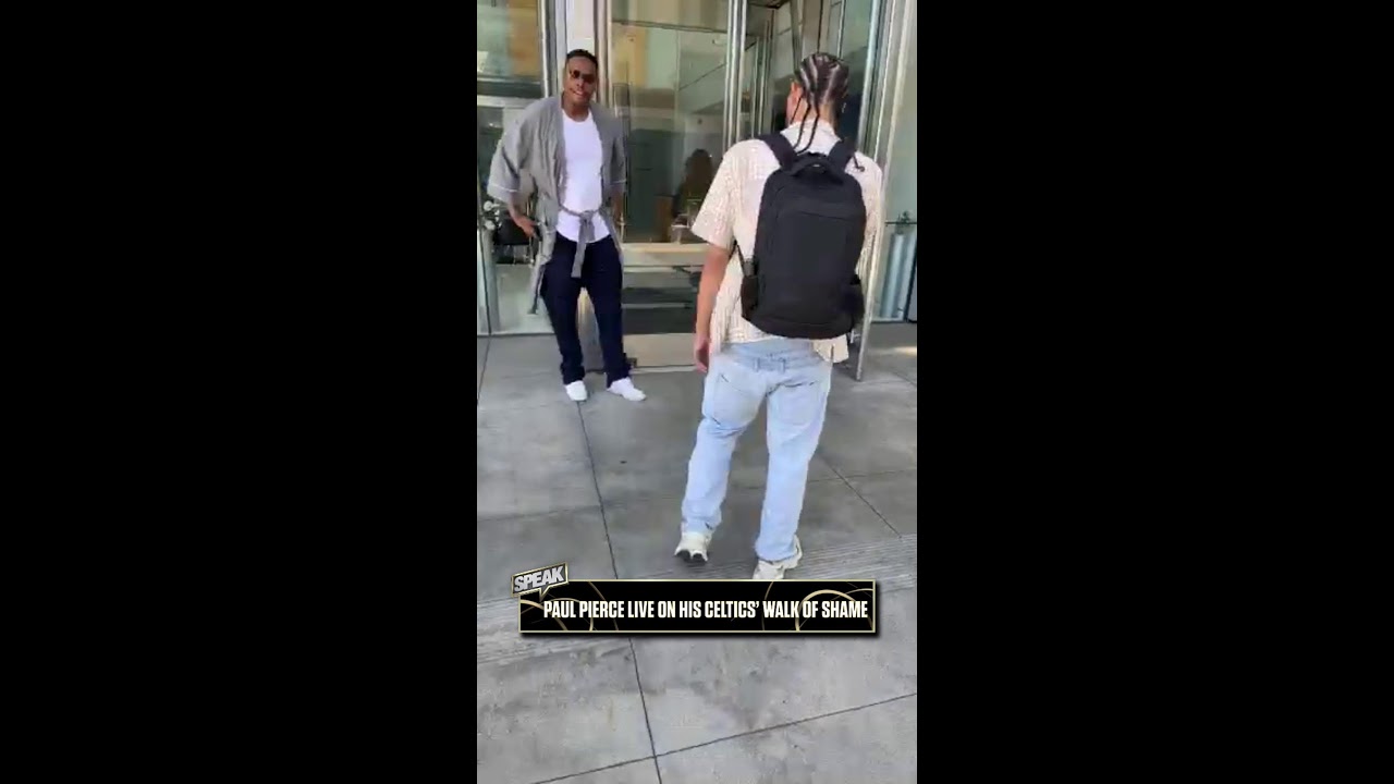 Bring the wheelchair: Paul Pierce arrives to the FOX Lot after 20 mile trek | SPEAK