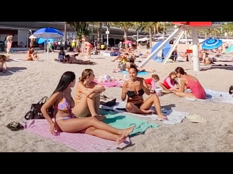 BEAUTIFUL GIRLS SUNBATHING ON THE BEACH🌴 in MONTE CARLO, 🇲🇨 MONACO 2024. WALKING TOUR TO THE SEA