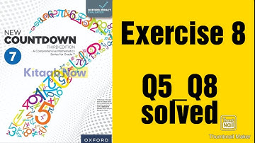oxford new countdown book 7 third edition || chapter 8 || Exercise 8 || Q5_Q8 solved