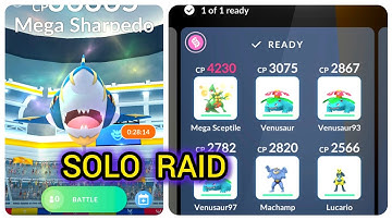 Mega Sharpedo SOLO RAID In Pokemon Go#pokemongo #soloraid #megaraid #pokemongoraid #megasharpedo