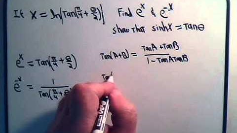 Hyperbolic Trigonometric Functions  Example 2