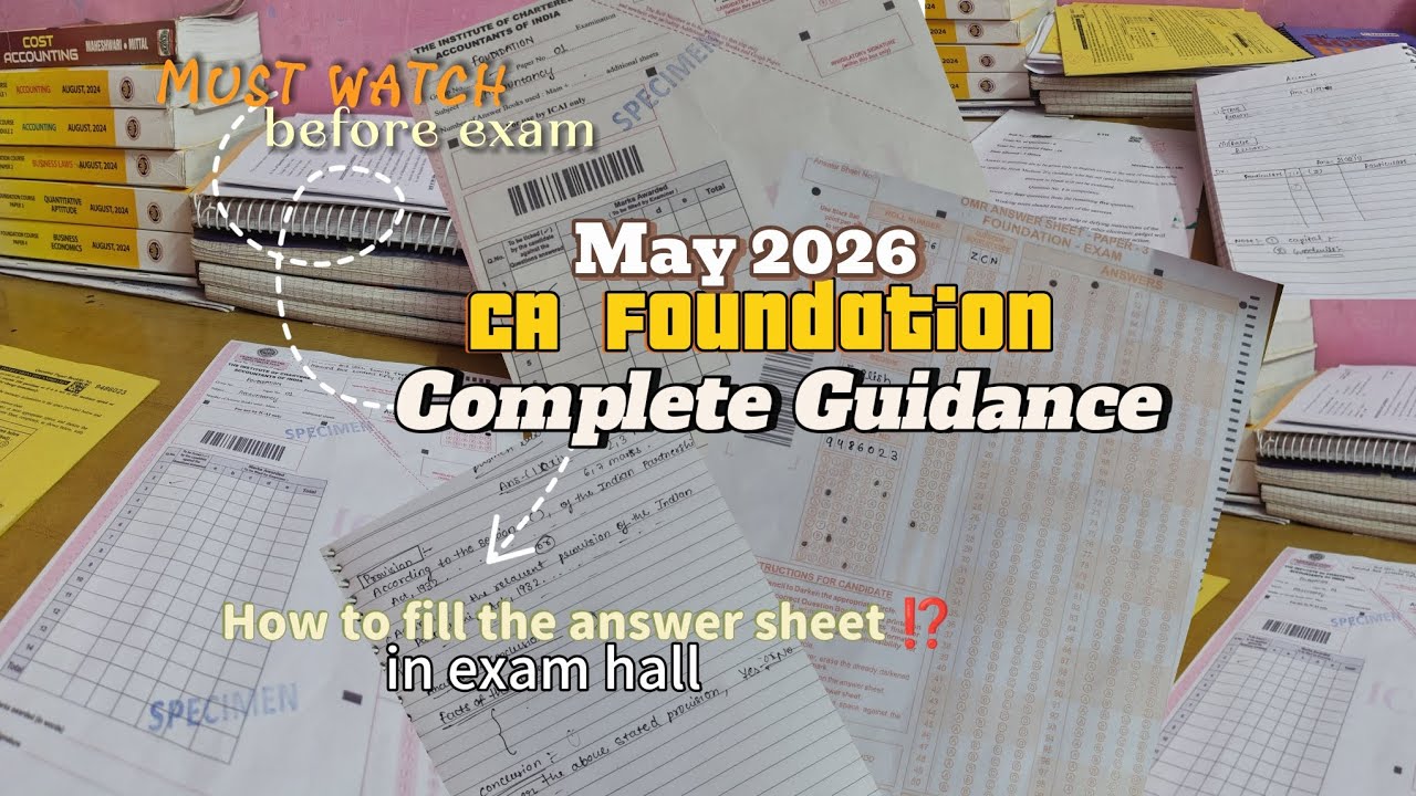 How to write answers in CA Foundation May 2026 Complete Guidance before ...
