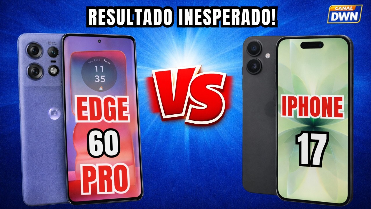RESULTADO INESPERADO! MOTO EDGE 50 PRO 5G  VS IPHONE 17  5G, #smartphone  #motorola  #video #iphone
