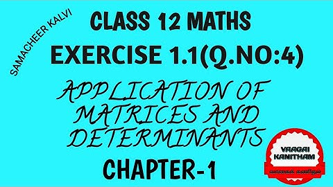 Class12 Maths Ex1.1(Qno:4) Application of matrices and determinants chapter1#sbo#sbotvm#workfromhome