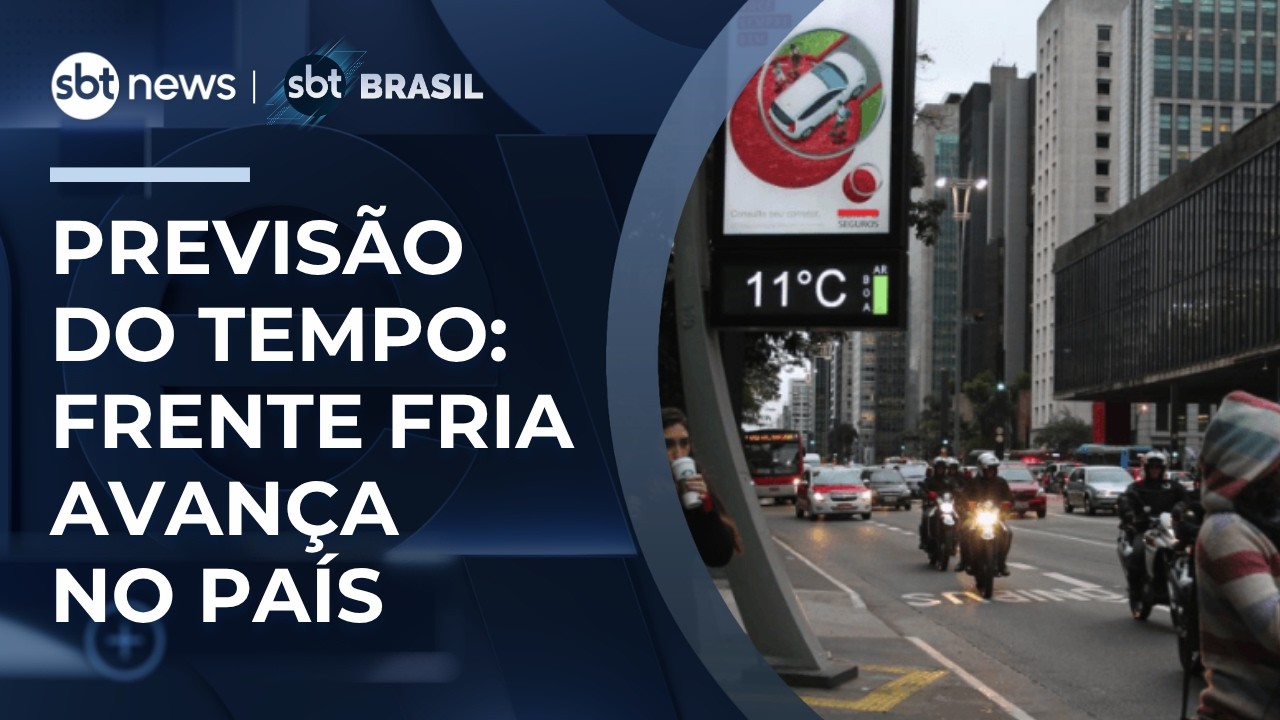 Previsão do Tempo: Frente fria derruba temperaturas e traz fortes chuvas pelo país | #SBTBrasil