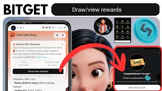 How to Access Bitget Draw/View Rewards | Chat with Gracy CNY Event Tutorial screenshot 1