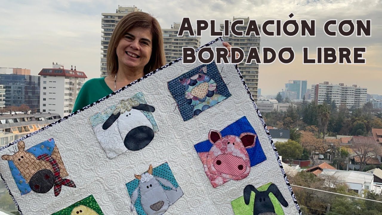 Aplicación fácil con bordado libre | Patchwork | Andrea Miani