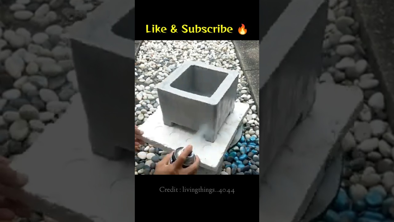 Square Shape Cement Pot 