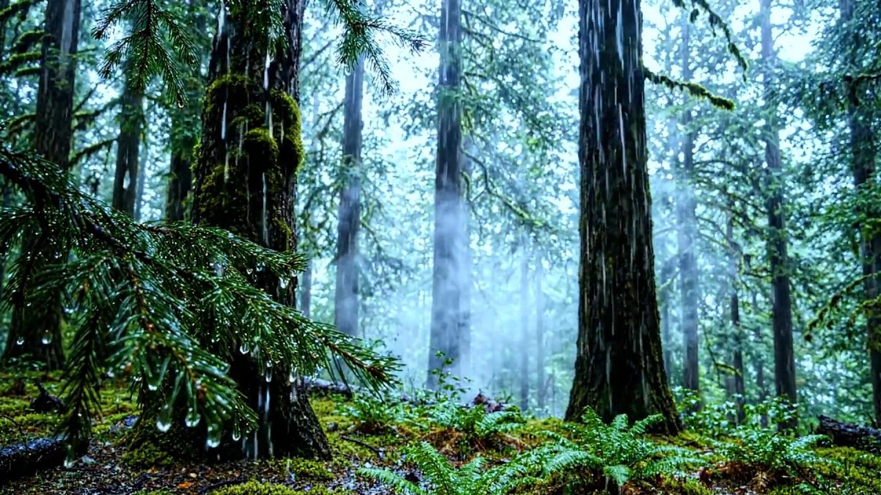 ⛈️ Heavy Rain & Thunder in the Forest 🌿 Nature Sounds for Deep Sleep ...