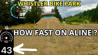Speedometer On Full A-Line And Mid/Lower Freight Train Lap. Whistler Bike Park