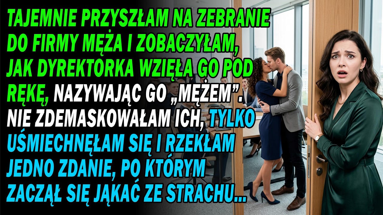 Był zwykły czwartek. Wpadłam do biura męża po dokumenty, chociaż wcześniej nie zapowiadałam się. W sali konferencyjnej zobaczyłam elegancką kobietę w czerwonym kostiumie, która trzymała Krzysztofa...