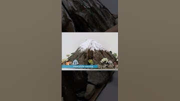 How to make Fuji Mountain model from recycled materials | DIY Model