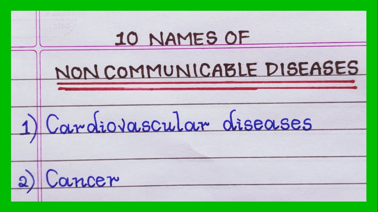 Non Communicable Diseases List 10