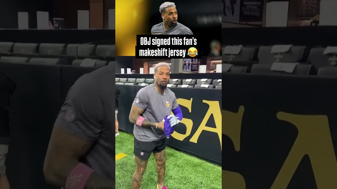 OBJ Couldn't Say No to This Fan's Homemade Jersey 😂 #nfl #odellbeckhamjr