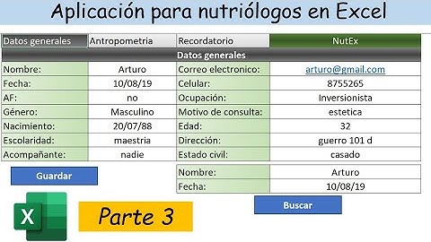 Crea tu app de nutrición en Excel: tercera y última parte