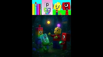 Sprunki-OC Blockie 72 X Alphabet P X Lego X Number Block 1 are playing with colorful balls #sprunki