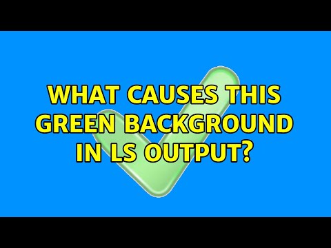 Unix & Linux: What causes this green background in ls output? (8 Solutions!!) hqdefault