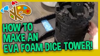 Building this crumbling stone (dice) tower out of XPS foam -- how