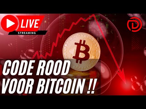 Code Rood Voor Bitcoin !!  | Live Koers Update Bitcoin & Aandelen !