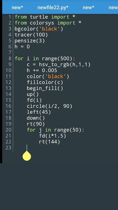 python turtle code for graphic😀🌼 || python coding status 😍 #shorts # ...