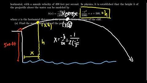 Quadratic Models (Projectile Motion)