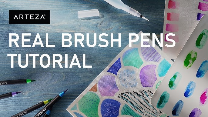 How to Use Arteza Real Brush Pens  Full Review + Swatches + Demo 