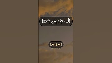 سورة مريم الآية ٨٨ الى ٩٥ بصوت الشيخ محمد صديق المنشاوي
