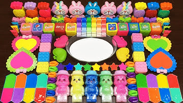 Mixing Random Things into GLOSSY Slime !!! Satisfying RAINBOW Slime Videos #1128