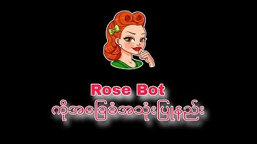 Rose Bot အသုံးပြုနည်း