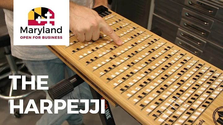 Tim Meeks demonstrates the Harpejji