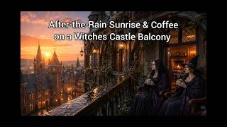After-the-Rain Sunrise | Witches Coffee Time on a Castle Balcony Ambience/ASMR for Stress &amp; Anxiety