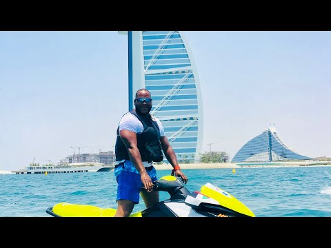 Driving a Jetski  Around Iconic Burj Al Arab, Dubai