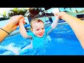 DISCO &amp; CHARM SWIM Pool WITH DADDY