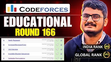 Codeforces Educational Round 166 Solution Discussion | ABCDE
