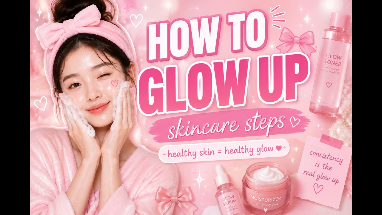 HOW TO ACTUALLY GLOW UP | skincare steps for clear & healthy skin 🎀 ...