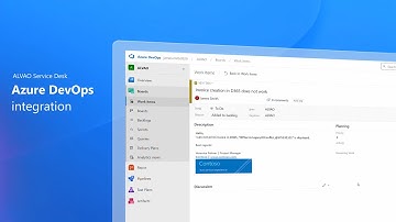 Azure DevOps integration with ALVAO Service Desk