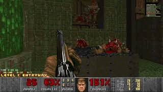Doom - BrikBlat! (John Bishop)
Doom wad: BrikBlat!
Wad/File: BRIKBLAT.WAD
Game/Base iwad: Doom II
Date: 01/03/02
Author: John Bishop
Link: https://www.doomworld.com/idgames/levels/doom2/a-c/brikblat
Description: The usual. Be very careful and run! It will help if you run forward immediately and pick up the rifle. If you dont you are liable to get wasted extremely rapidly ! This MAP01 is small but quite tricky at the higher difficulty levels. (JB) Doom - BrikBlat! (John Bishop)