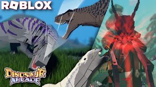 Eldering Giganotosaurus And Tripod Fight! | ROBLOX Dinosaur Arcade