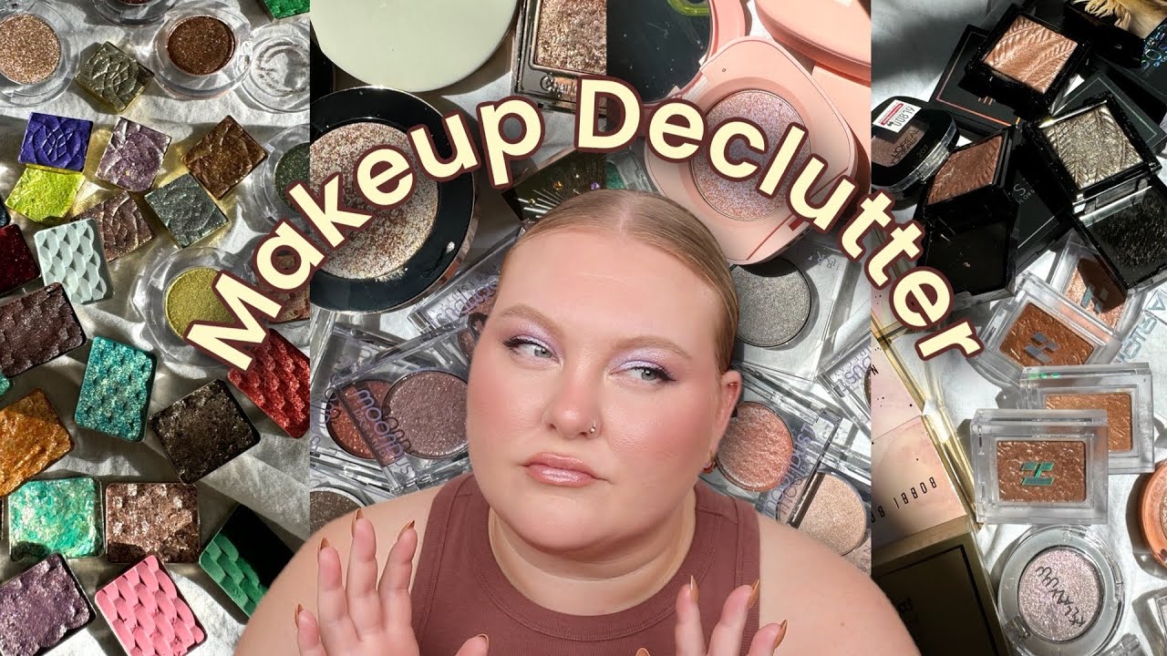 MASSIVE EYESHADOW COLLECTION DECLUTTER: Full Collection, Half Gone & Swatches!