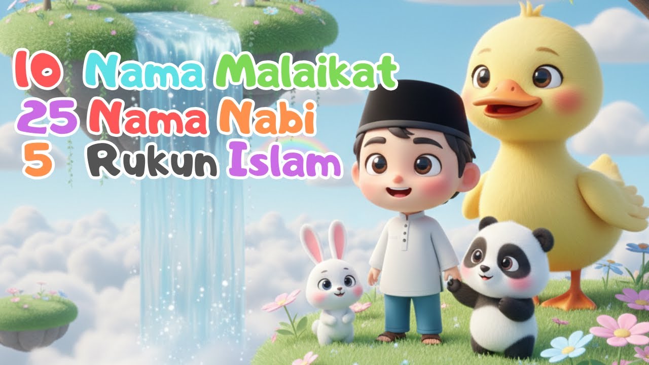Lagu Anak Islami - 5 Rukun Islam, 25 Nama Nabi, 10 Malaikat dan Tugasnya | 3 lagu islami Populer