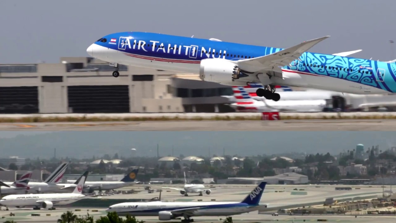 Los Angeles LAX Airport Multiple Angled Dual Camera with ATC airbus a220
