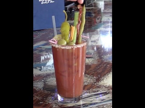 Best Sunday Bloody Mary in Palm Harbor FL Tiki Hut Bar Tropical Florida