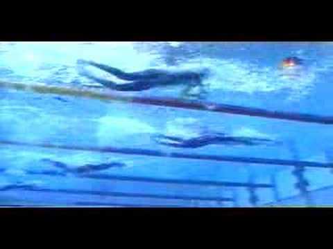 Inge de Bruijn finish Sydney 2000 100 butterfly