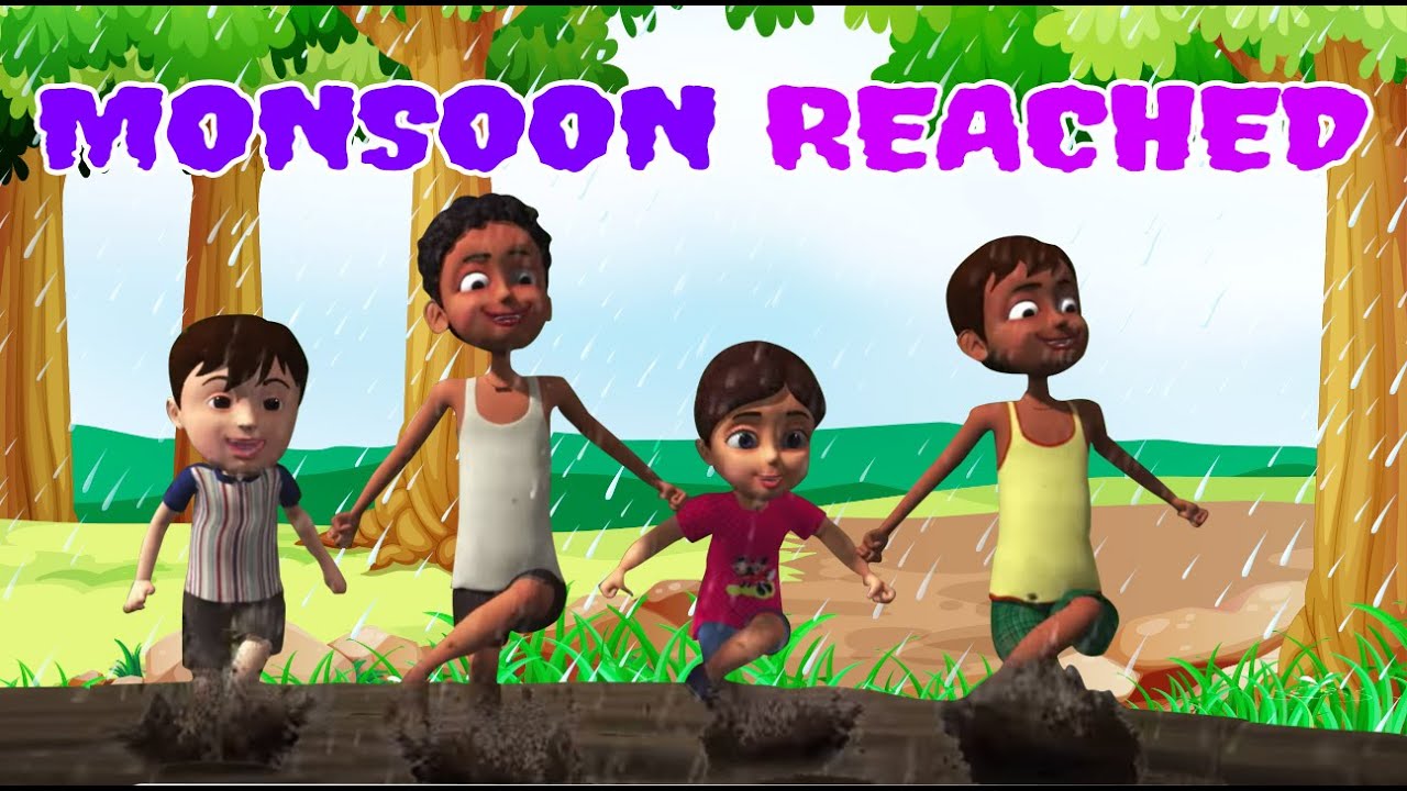 Monsoon Reached Lyrical Video Song | Latest Kids Animation Song ...