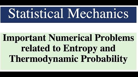 Statistical Mechanics || Important Numerical problems CSIR-NET / GATE PHYSICS