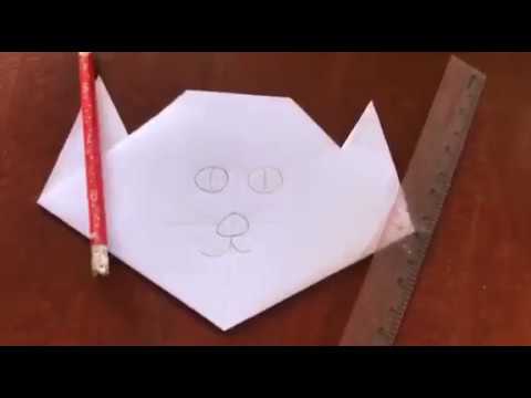 Origami_How To Make Paper Cat-Mini Craft - YouTube