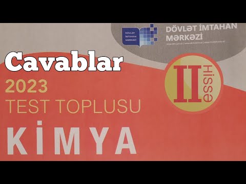 Kimya yeni test toplusu cavabları 2-ci hissə 2023 (DİM)